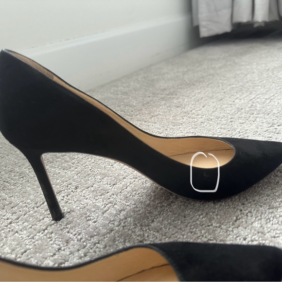 Jimmy Choo Black Suede High Heels Stiletto Pointed Pumps Size 39,Beautiful Cond. - Picture 14 of 15